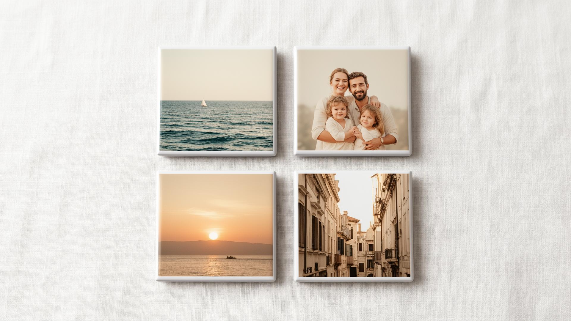 Custom square photo magnets