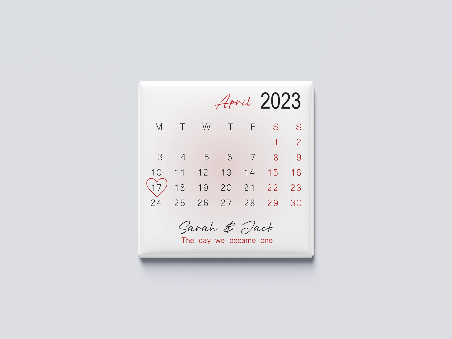 Custom photo magnet — calendar-en