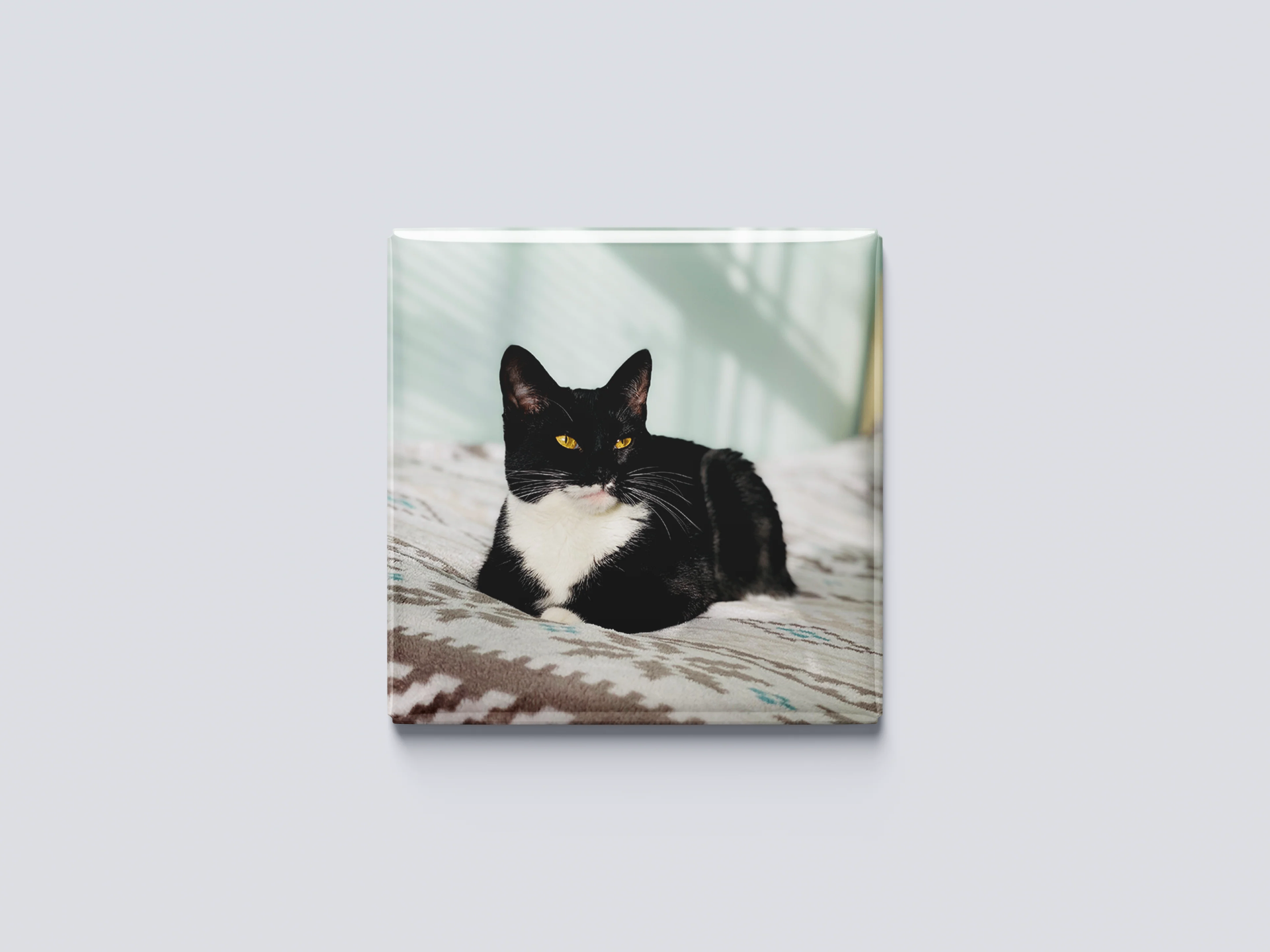 Custom photo magnet — cat-tuxedo